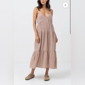 Rhythm Lola Tiered Gingham Midi dress